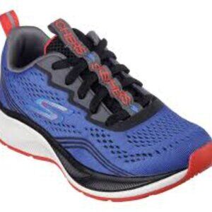 Skechers Size 5  Blue and Red Sneakers with Mesh Upper